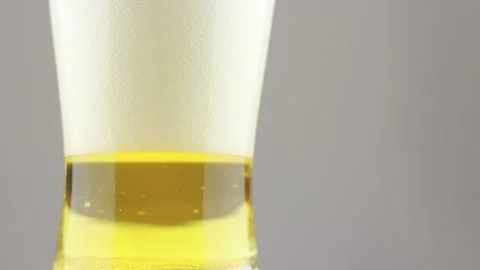Glass of beer with foam. Stock Footage 155980787