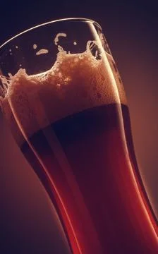 Glass of beer with foam Stock Photos