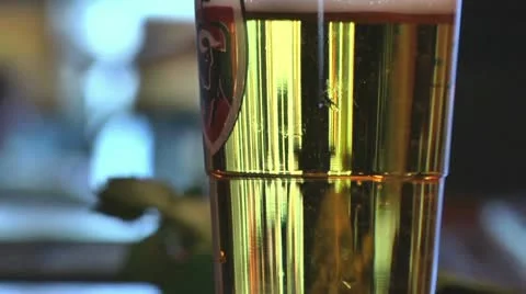 Glass of Beer Stock Footage 10604829