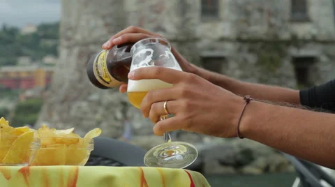 A glass of beer Stock Footage 58297325