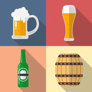 Glass of beer icon Stock Illustration