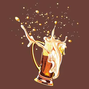 Glass of beer Stock Illustration