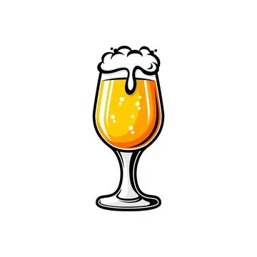 A GLASS OF BEER Stock Illustration