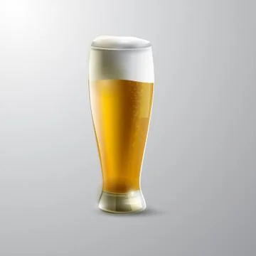 Glass of beer isolated Stock Illustration