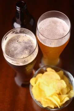 Glass of beer Stock Photos