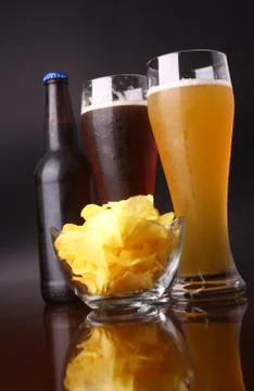 Glass of beer Stock Photos