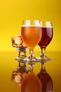 Glass of beer Stock Photos
