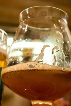 A glass of beer in the pub Stock Photos