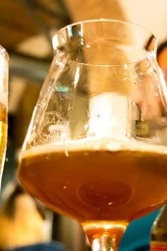 A glass of beer in the pub Фото