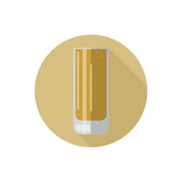Glass of beer vector flat design Stock Illustration