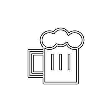 Glass of beer vector icon Stock Illustration