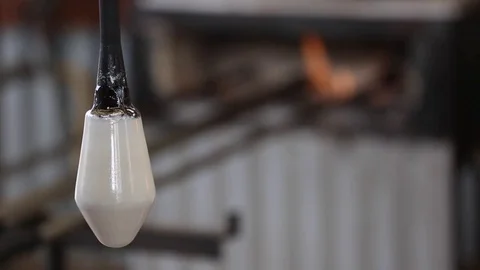 Glass Being Made Stock Footage 81196880