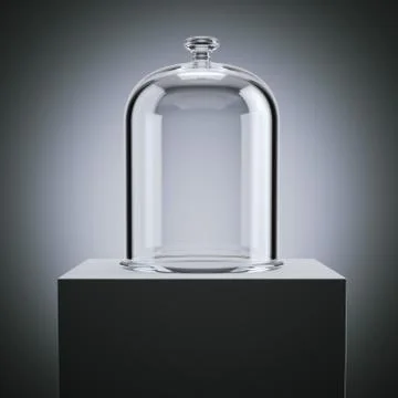 Glass bell. 3d rendering 스톡 일러스트