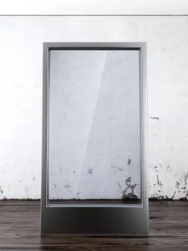 Glass Billboard in interior イラスト素材