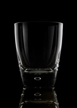 Glass on a black background Stock Photos