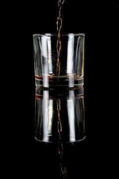 Glass on black Stock Photos
