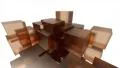 Glass blocks cubes floating interlocking abstract tech motion background loop 4k 4k or 4k+ Resolution