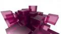 Glass blocks cubes floating interlocking abstract tech motion background loop 4k 4k or 4k+ Resolution