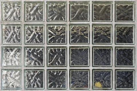 Glass blocks wall Stock Photos