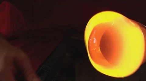 Glass Blowing Closeups Stock Footage 40521132