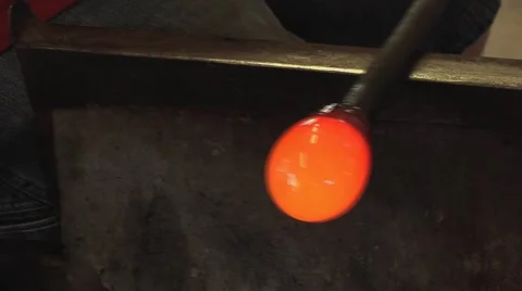 Glass Blowing Closeups Stock Footage 40521320