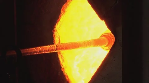 Glass Blowing Closeups Stock Footage 40521735