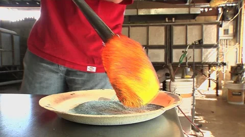 Glass Blowing Closeups Stock Footage 40521797