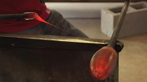 Glass Blowing Closeups Stock Footage 40522431