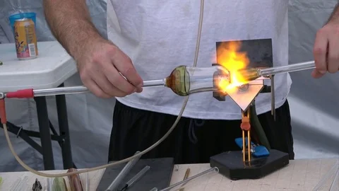 Glass Blowing Demonstration 库存影片 77008186