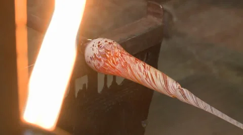 GLASS BLOWING FINE ART PROCESS  Stock Footage 33421095