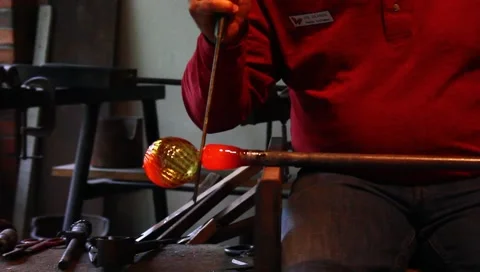 Glass blowing Stock Footage 5284095
