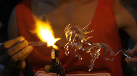 Glass Blowing 스톡 동영상 33978039