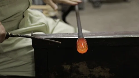 Glass Blowing  Stock Footage 92111626