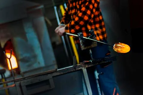 Glass blowing Stock Photos