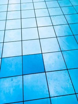 Glass blue skyscraper Stock Photos