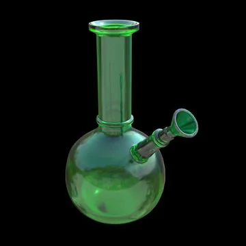 Glass Bong Isolated Stock Illustration