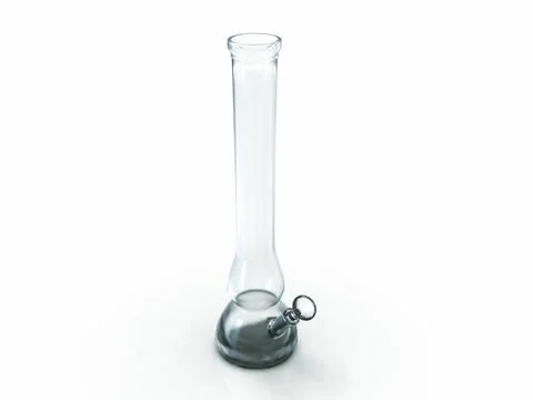 Glass Bong Isolated Stock Illustration