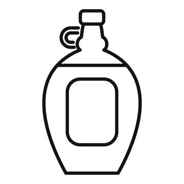 Glass bottle containing maple syrup with blank label Stock Illustration