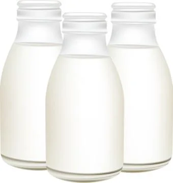 Glass bottle with milk Stock Illustration