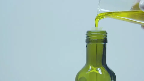 Glass bottle for oil. Stock Footage 242802844