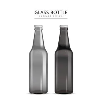 Glass bottle package design Stock Illustration