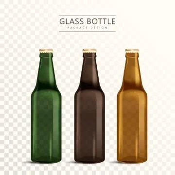 Glass bottle package design Stock Illustration