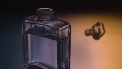 Glass bottle of perfume Stock Footage 140008139