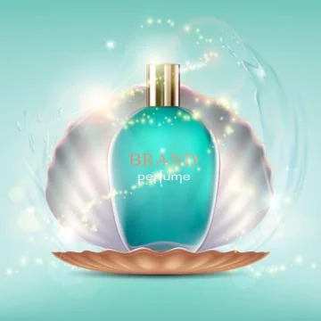 Glass bottle with a perfume Stock-Illustration
