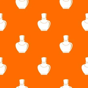 Glass bottle with perfume pattern seamless Illustration