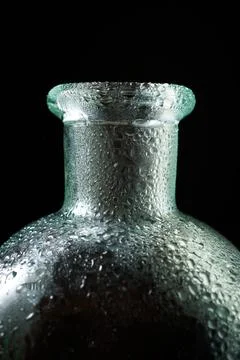 Glass bottle view Stock Photos