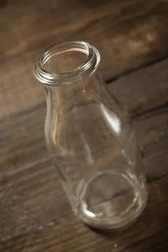 Glass bottle view Stock Photos