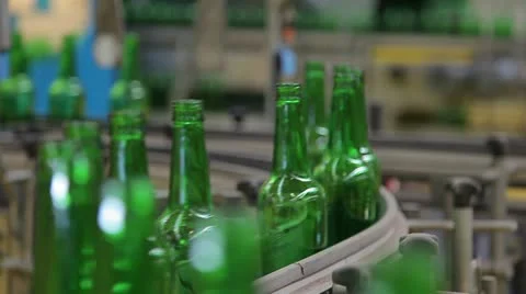 Glass Bottles Stock Footage