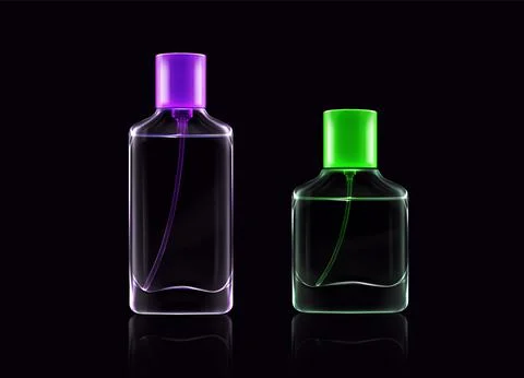 Glass bottles for fragrance, perfume, cologne Stock Illustration