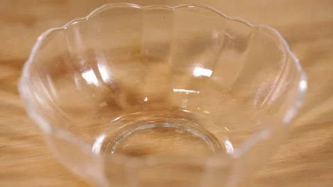 Glass bowl transparent kitchenware (1) Stock Footage 202154817